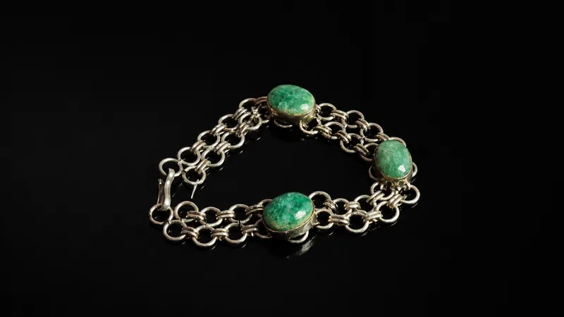 Green Stone Metal Bracelet thumbnail 6