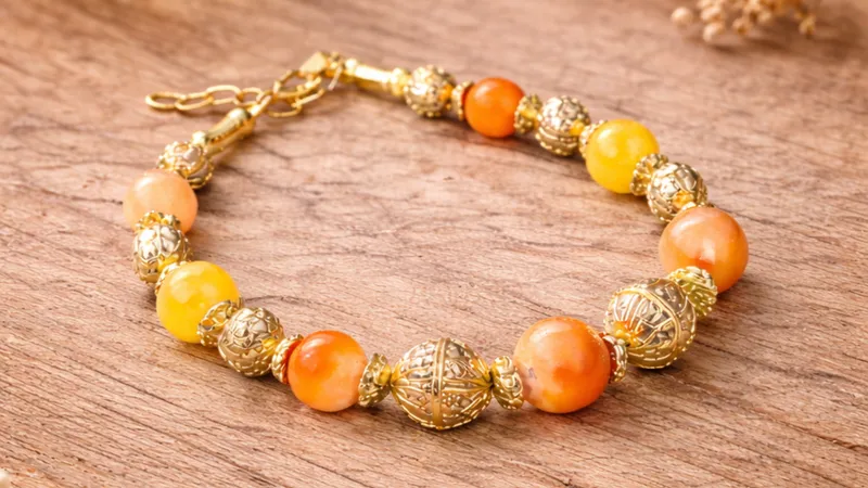 Healing Stone Metal Bracelet