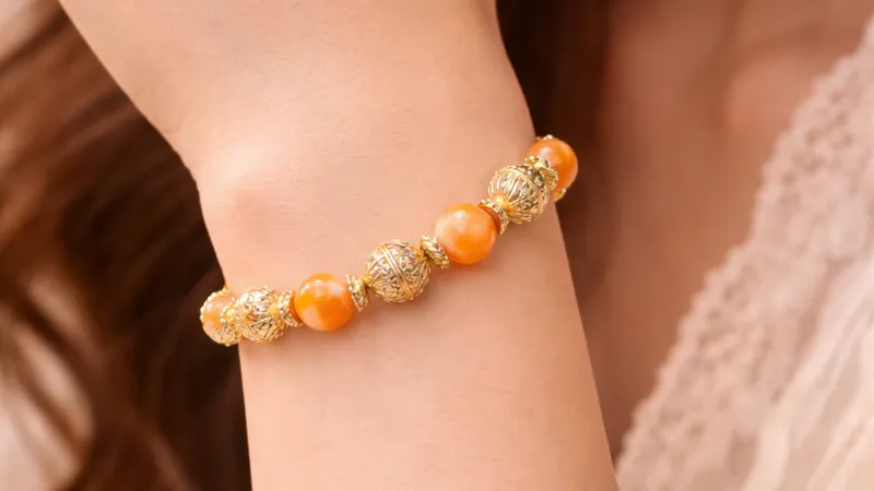 Healing Stone Metal Bracelet thumbnail 2