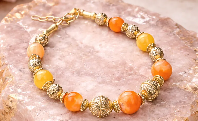 Healing Stone Metal Bracelet thumbnail 3