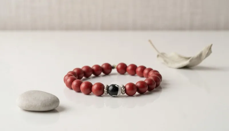 Red Coral Bull's Eye Bracelet thumbnail 5