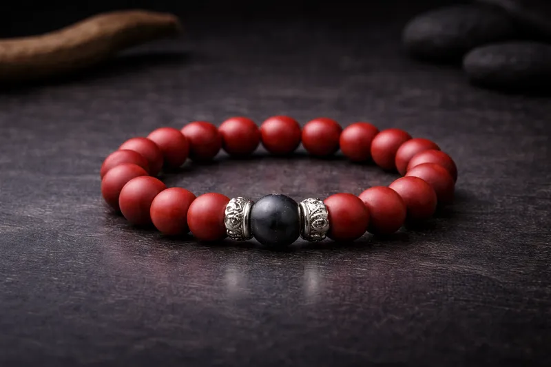 Red Coral Bull's Eye Bracelet thumbnail 4