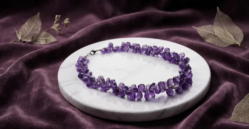 Amethyst Drop Necklace