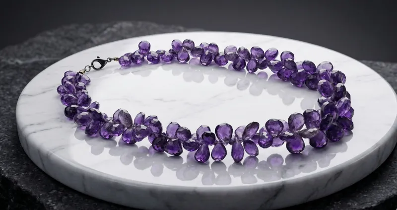 Amethyst Drop Necklace thumbnail 2