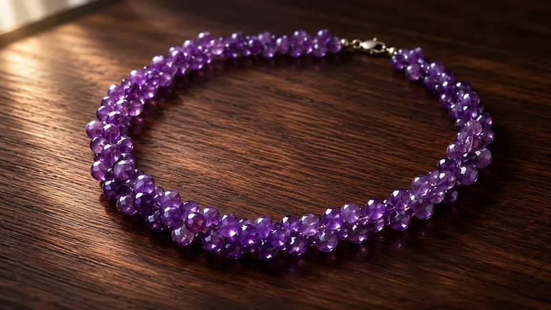 Amethyst Drop Necklace thumbnail 4
