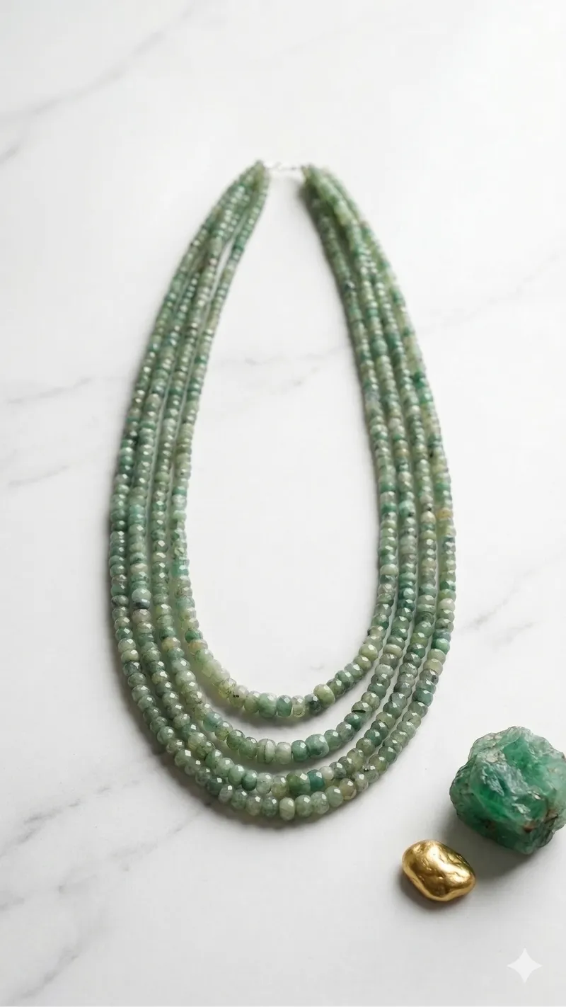 Green Emerald Necklace thumbnail 4
