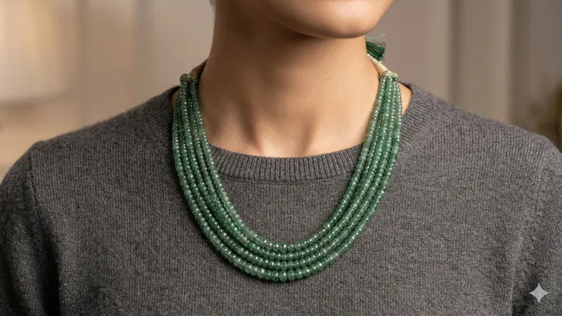 Green Emerald Necklace thumbnail 8