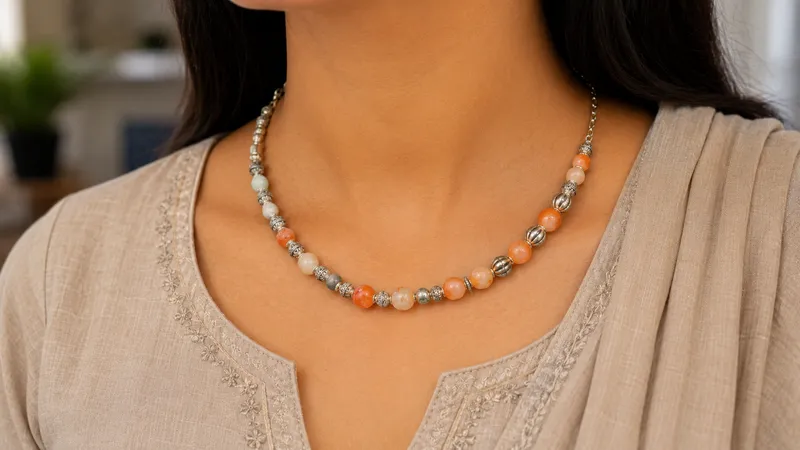 Tibetan Style Stone Necklace thumbnail 5