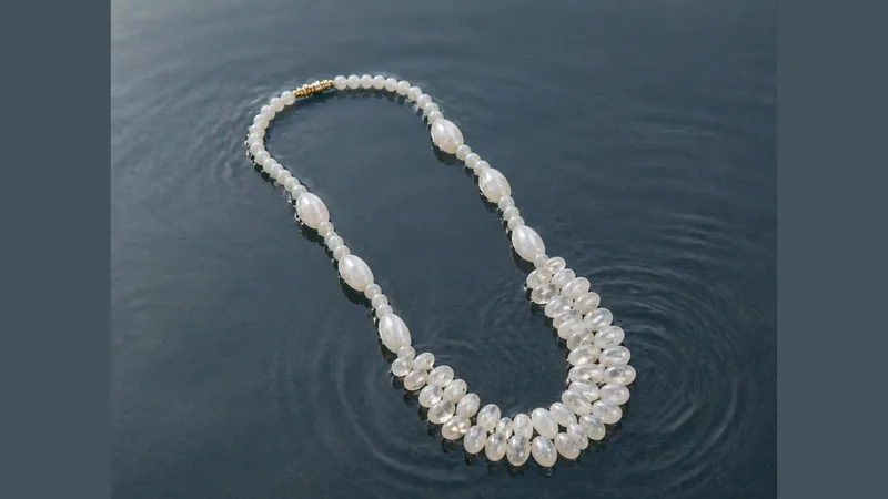 White Rainbow Stone Necklace thumbnail 2