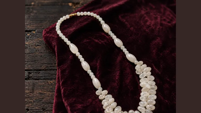 White Rainbow Stone Necklace thumbnail 3