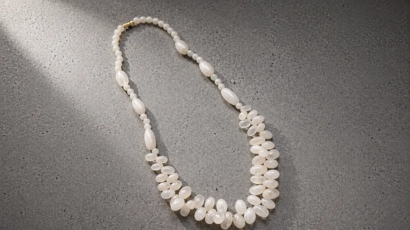 White Rainbow Stone Necklace thumbnail 4