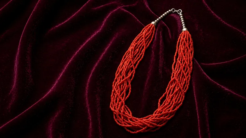 Red Beads Necklace thumbnail 2