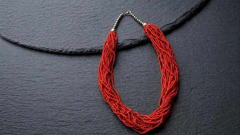 Red Beads Necklace thumbnail 4
