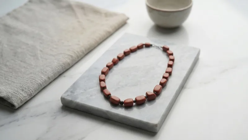 Red Coral Beads Necklace
