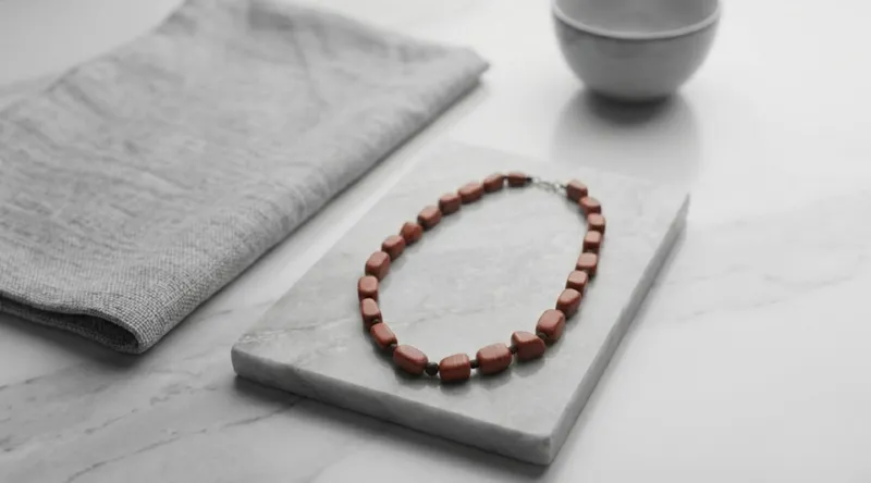 Red Coral Beads Necklace thumbnail 3