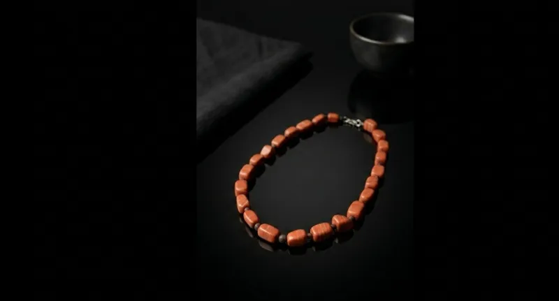 Red Coral Beads Necklace thumbnail 4