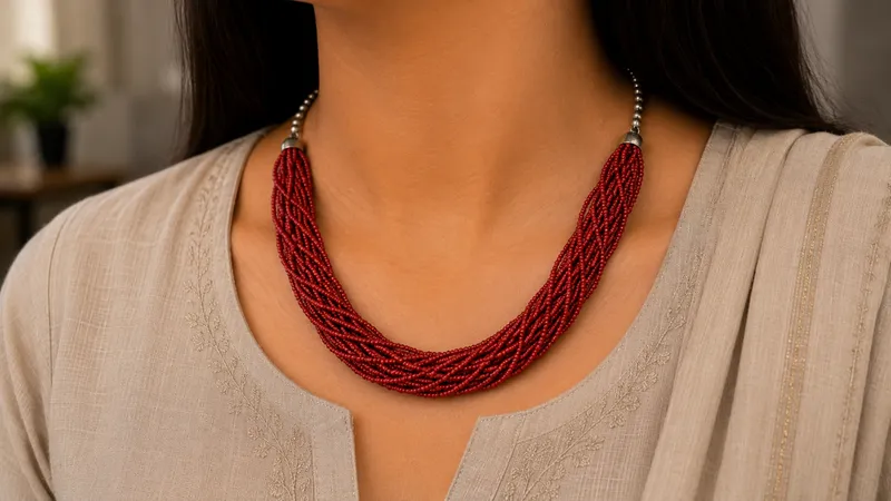 Tibetan Coral Necklace thumbnail 5