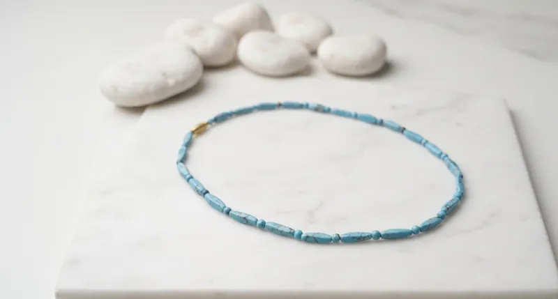 Turquoise Cylindrical Necklace thumbnail 5