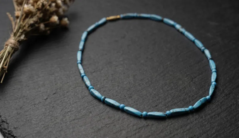 Turquoise Cylindrical Necklace