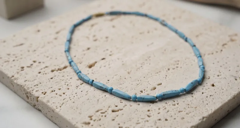 Turquoise Cylindrical Necklace thumbnail 2