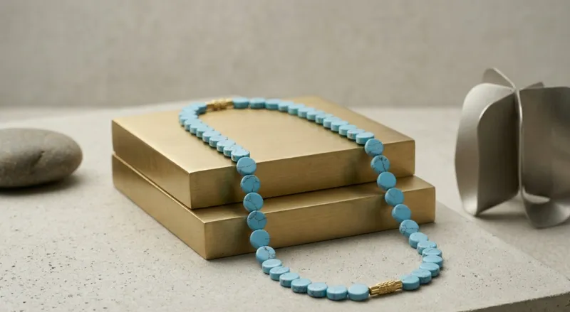 Turquoise Disk Necklace