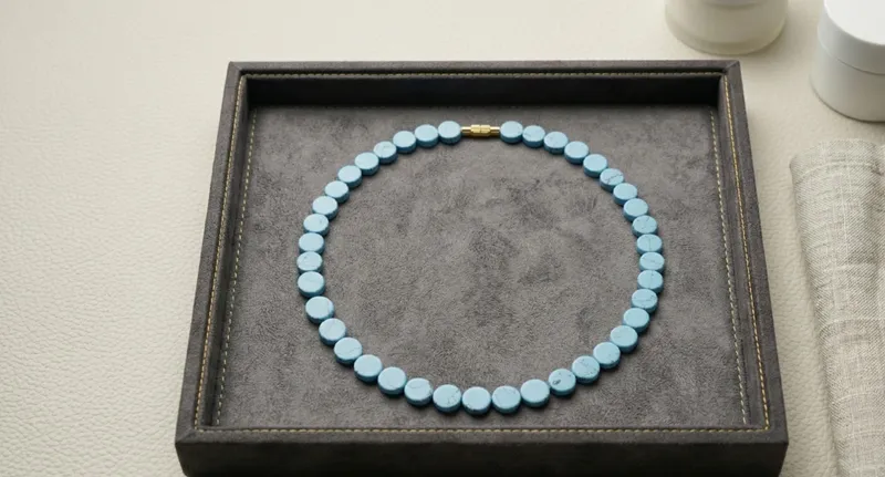Turquoise Disk Necklace thumbnail 2