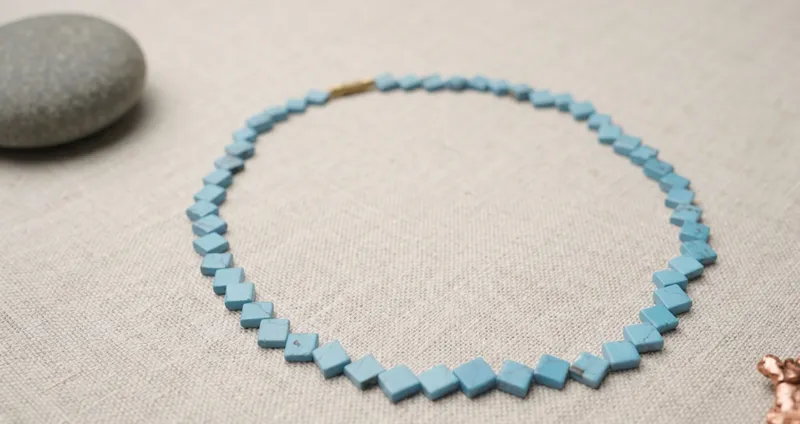 Turquoise Square Necklace thumbnail 10