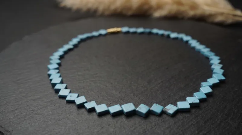 Turquoise Square Necklace