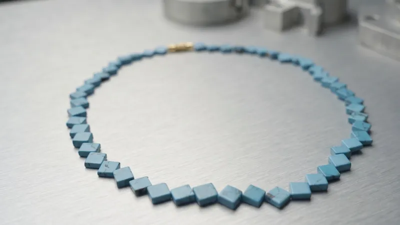 Turquoise Square Necklace thumbnail 7