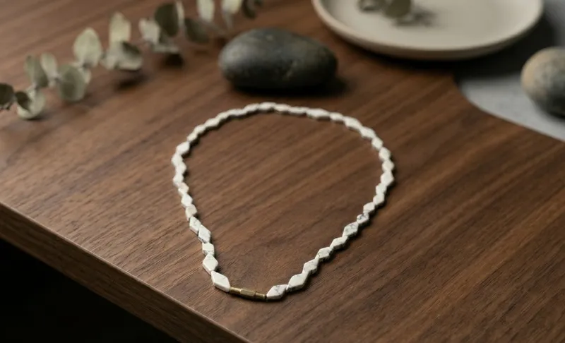 White Stone Necklace thumbnail 2