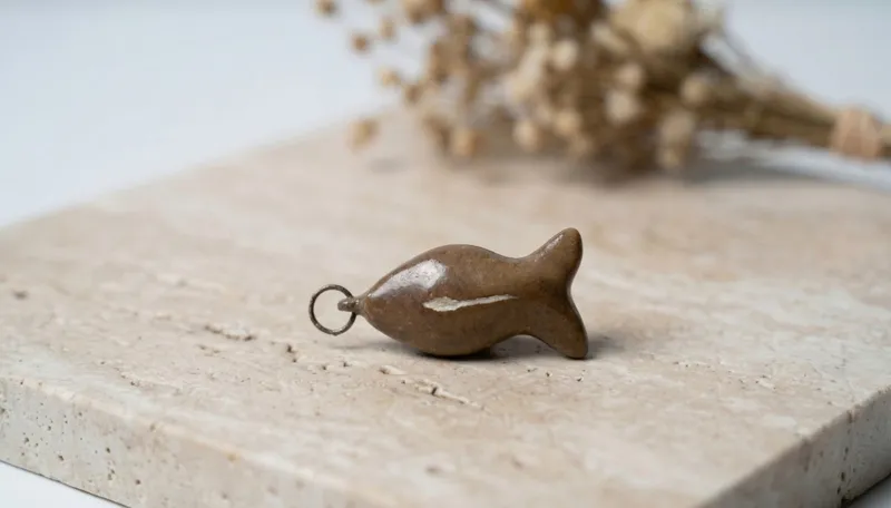 Agate Brown Fish Pendant thumbnail 6