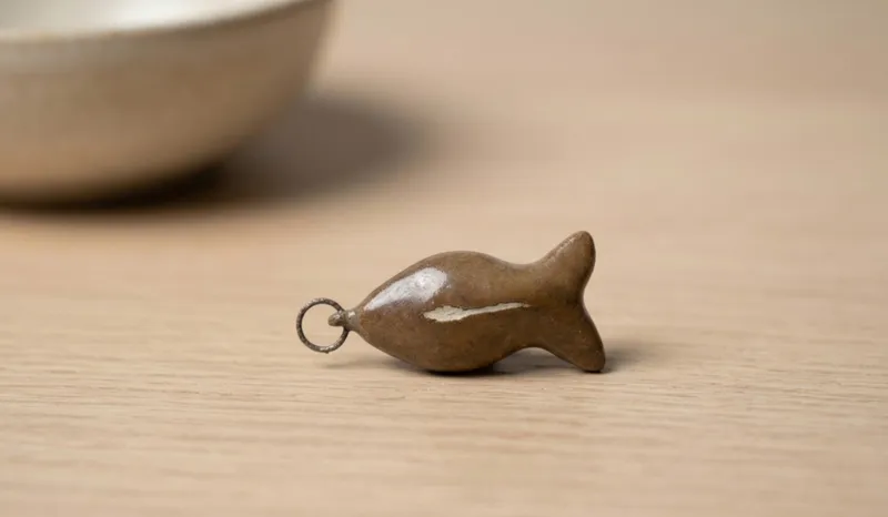 Agate Brown Fish Pendant