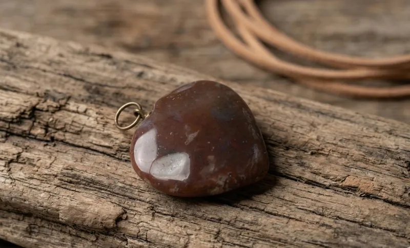 Cherry Red Agate Heart Pendant