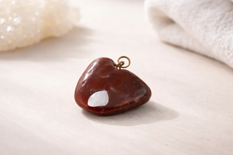 Cherry Red Agate Heart Pendant thumbnail 8