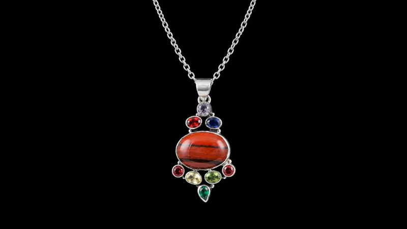 Multi-Stone Tibetan Pendant 2 (Pendant Only)