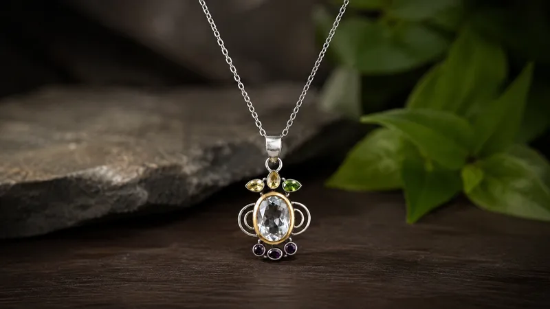 Multi-Stone Tibetan Pendant (Pendant Only) thumbnail 2