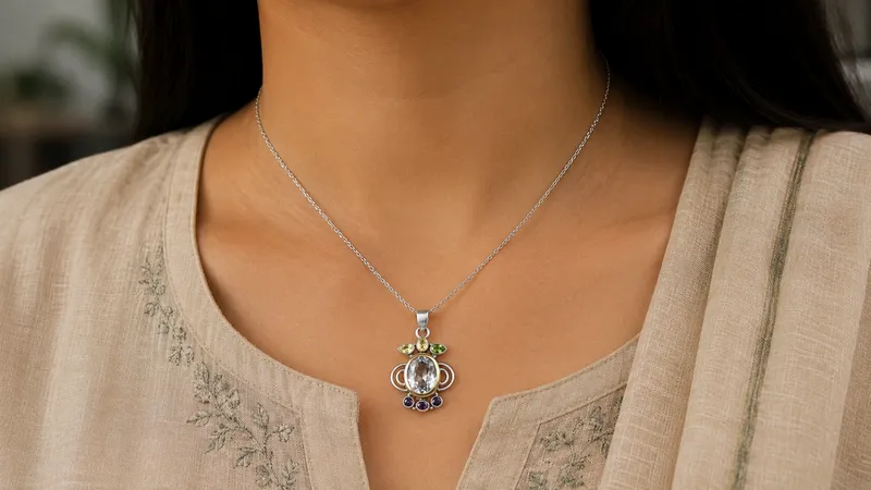 Multi-Stone Tibetan Pendant (Pendant Only) thumbnail 3