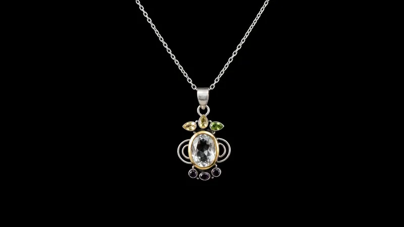 Multi-Stone Tibetan Pendant (Pendant Only) thumbnail 4