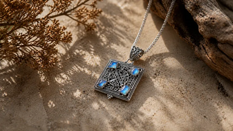 Blue Tibetan Stone Pendant (Pendant Only) thumbnail 3