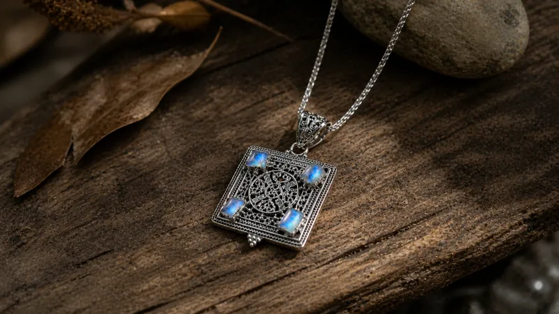 Blue Tibetan Stone Pendant (Pendant Only) thumbnail 4
