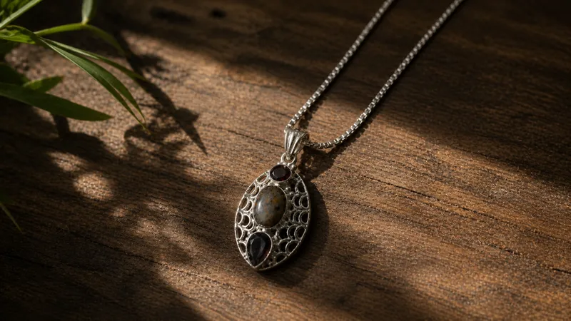 Tibetan 3-Stone Pendant (Pendant Only) thumbnail 2
