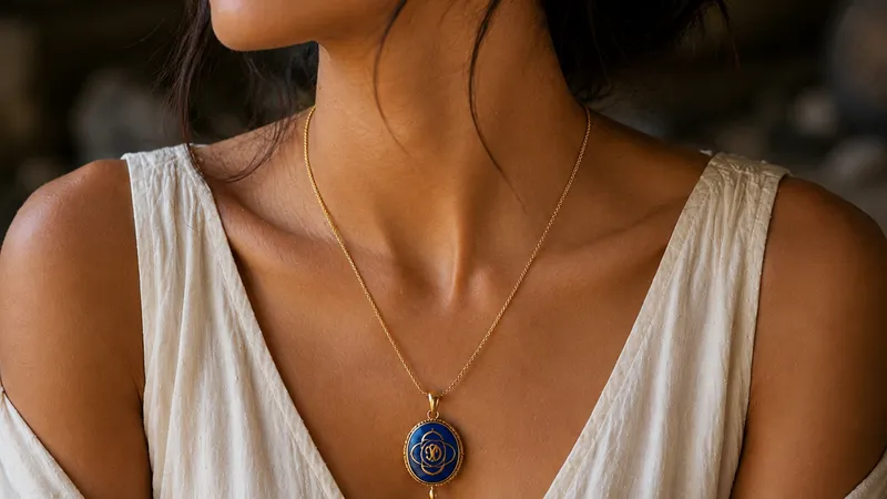 Tibetan Navy Blue Pendant (Pendant Only) thumbnail 5