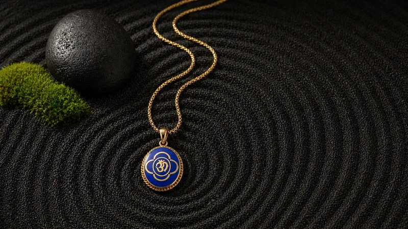 Tibetan Navy Blue Pendant (Pendant Only) thumbnail 2
