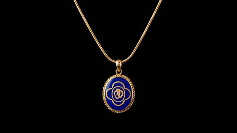 Tibetan Navy Blue Pendant (Pendant Only) thumbnail 3