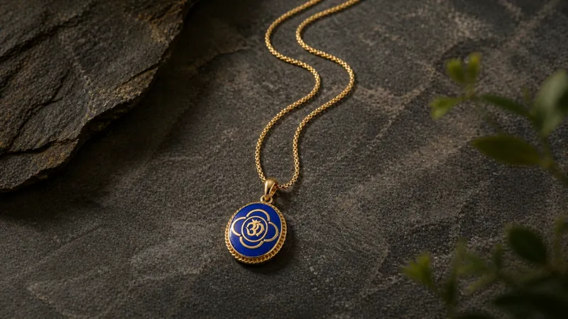 Tibetan Navy Blue Pendant (Pendant Only) thumbnail 4