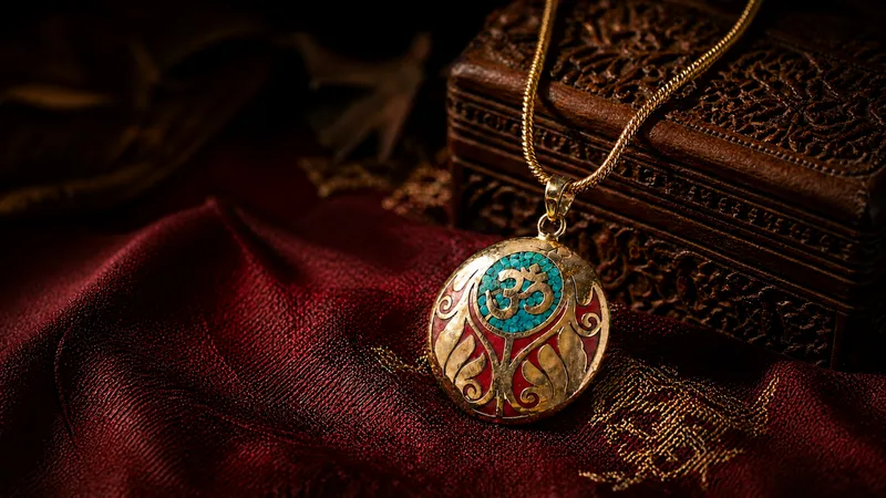 Tibetan Red Blue Pendant (Pendant Only) thumbnail 2