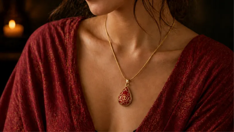 Tibetan Red Pendant (Pendant Only) thumbnail 5