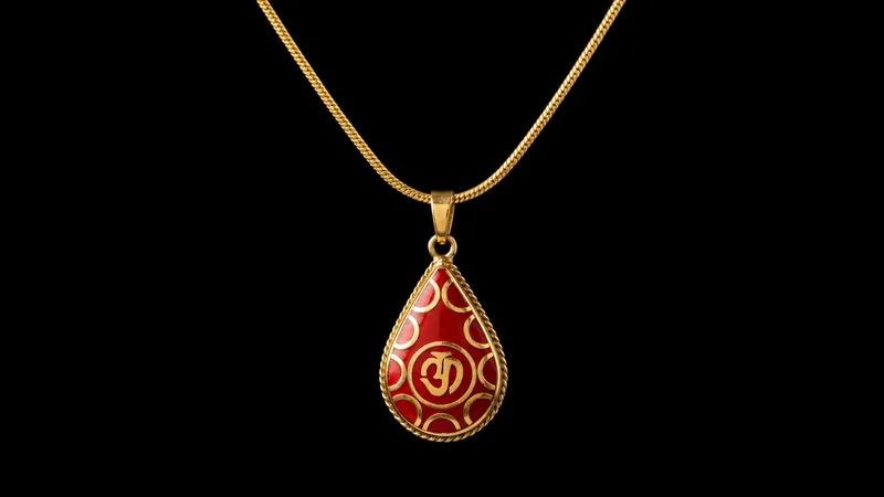 Tibetan Red Pendant (Pendant Only) thumbnail 3