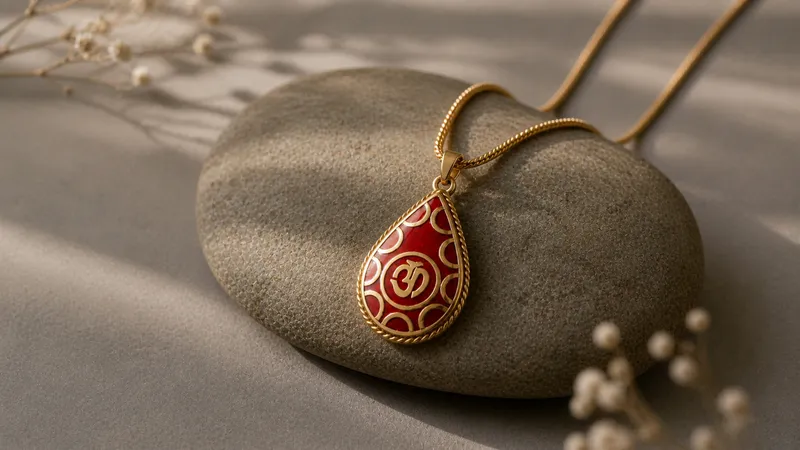 Tibetan Red Pendant (Pendant Only) thumbnail 4