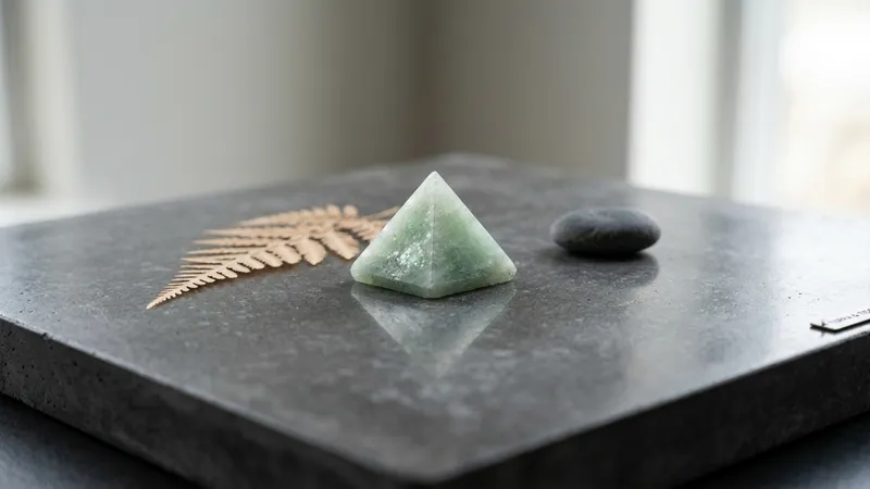 Green Agate Stone Pyramid thumbnail 3